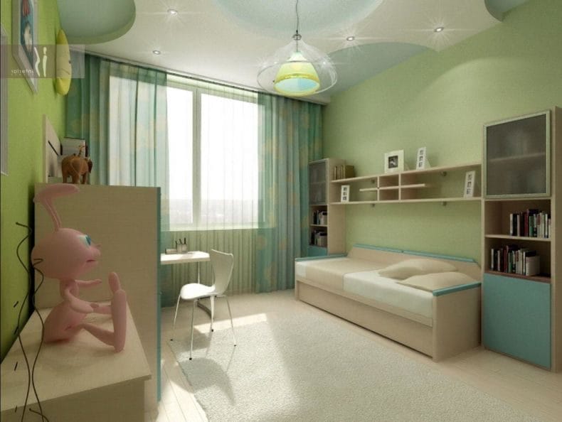 Дизайн детской спальни — лучшие идеи оформления интерьера детской (110 фото) #135