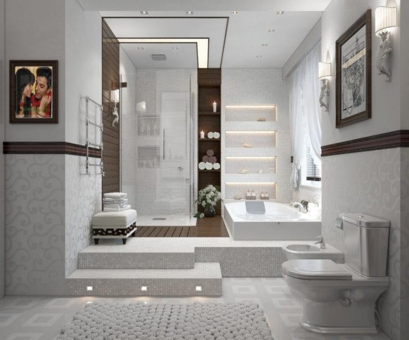 Цвет ванной комнаты — фото идеи и советы экспертов при выборе цвета для ванной комнаты #25
