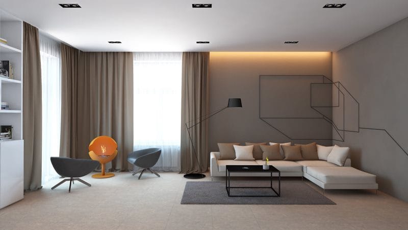 Большая гостиная — 100 фото идей как оформить красивый дизайн просторной гостиной #39