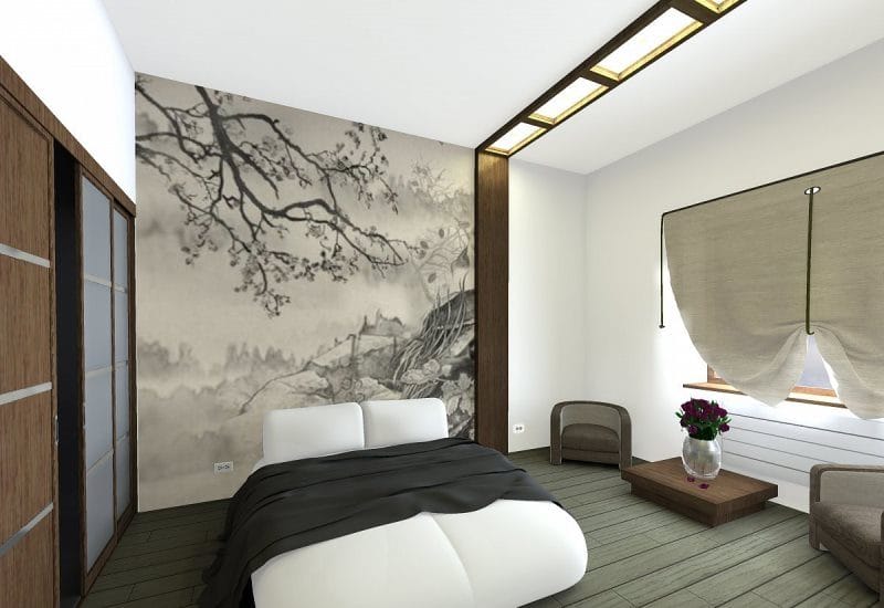 Спальня в японском стиле — фото лучших идей для оформления комфортной атмосферы релакса в спальне #22