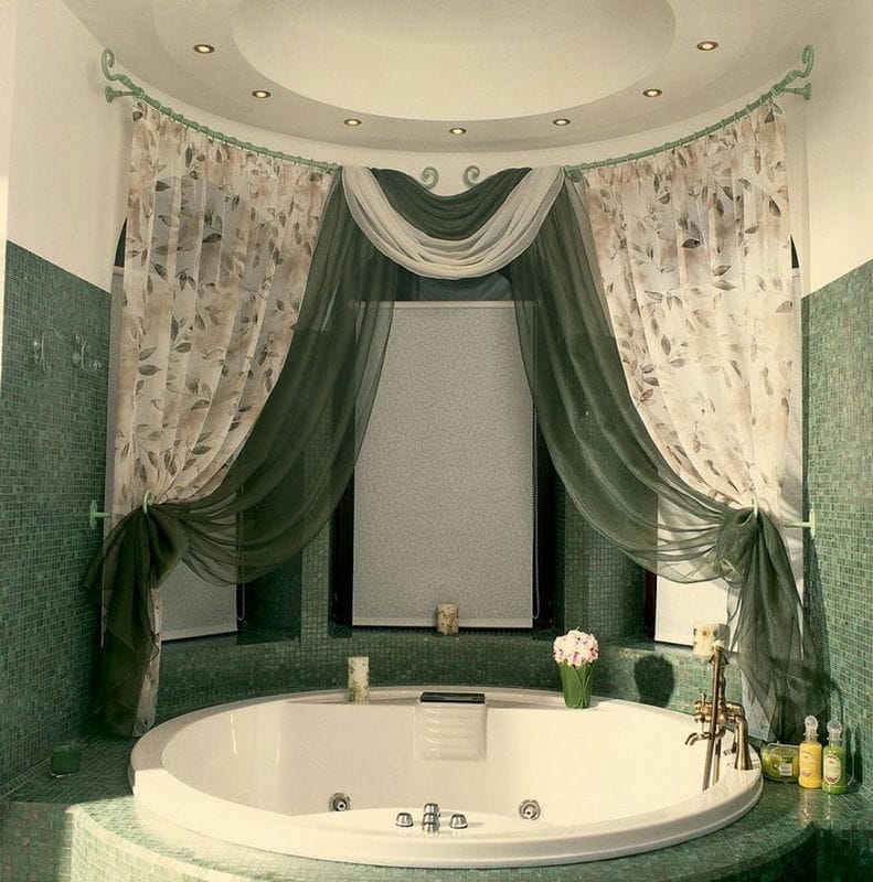 Шторка для ванной — фото оригинальных аксессуаров для ванной комнаты #3
