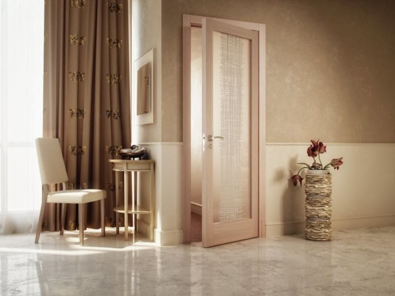 Двери для ванной — фото обзор, виды, характеристики, идеи правильно сочетания в интерьере #15