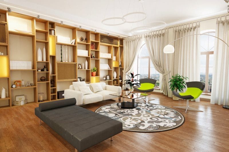 Большая гостиная — 100 фото идей как оформить красивый дизайн просторной гостиной #4