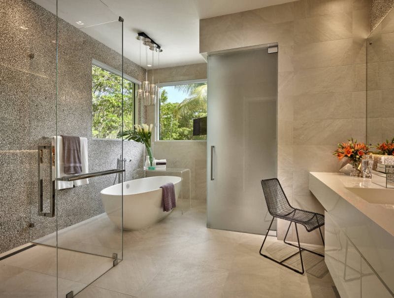 Плитка для ванной комнаты — современные новинки и фото идей для интерьера #17
