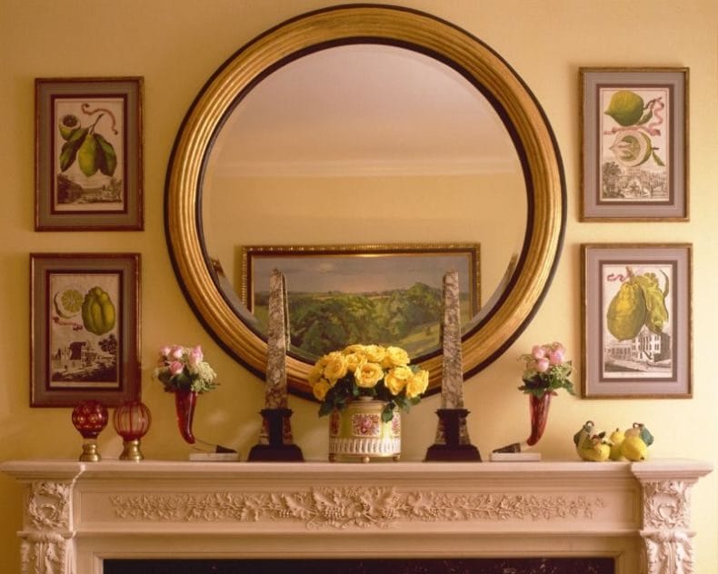 Зеркало в интерьере — фото красиво оформленного дизайна с зеркалом #32