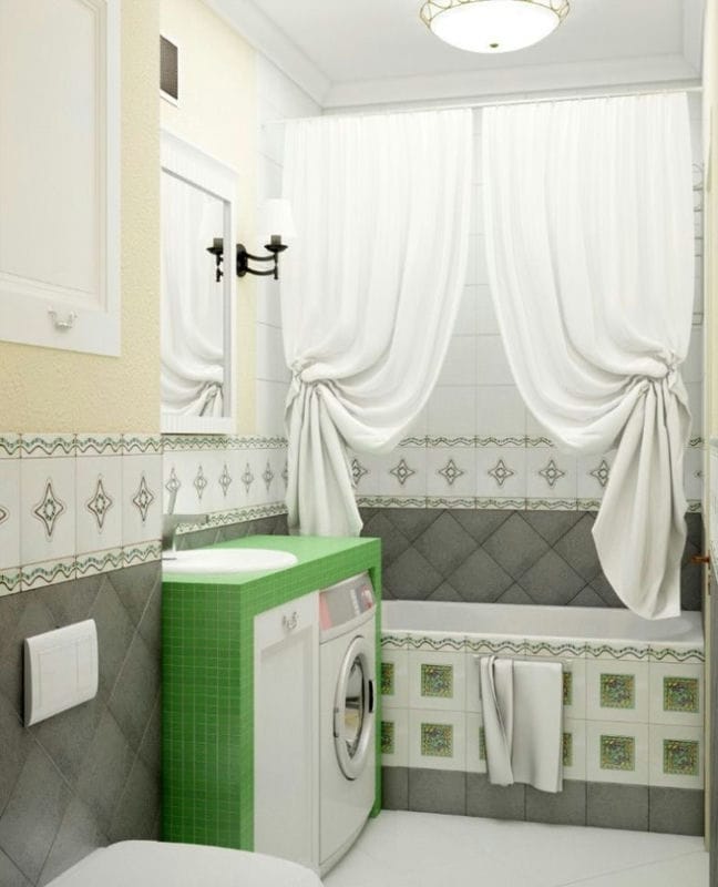 Ванная комната в хрущевке — фото лучших идей грамотного оформления интерьера ванной #38
