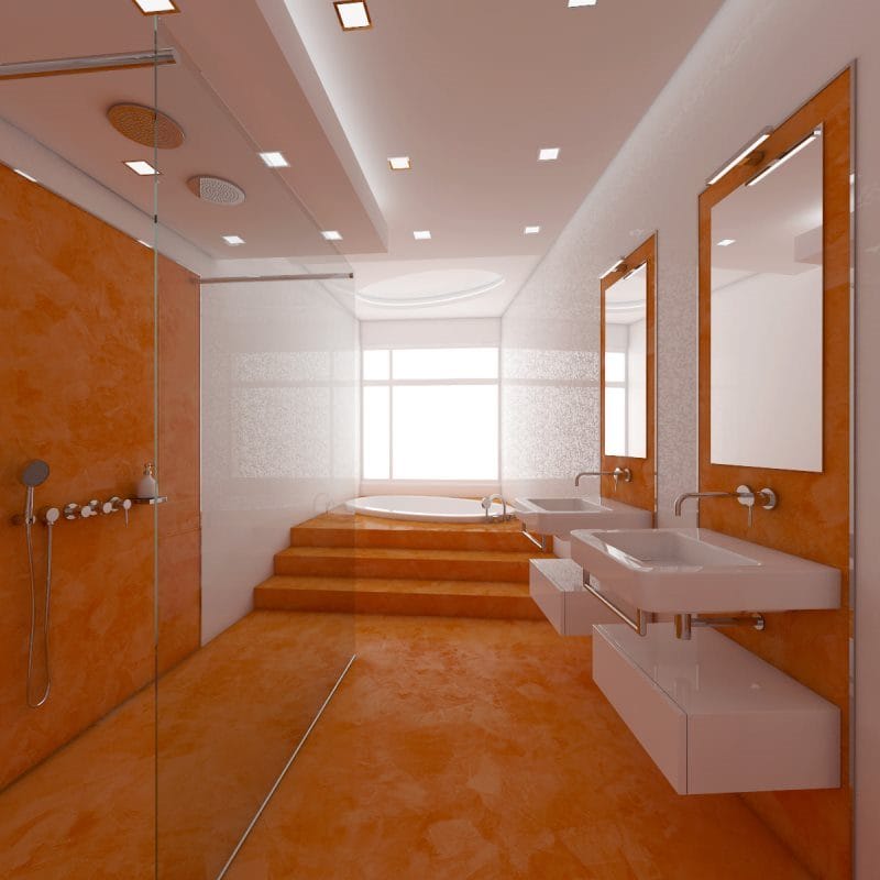 Стены в ванной: ТОП-120 фото новинок идеально оформленных стен в ванной комнате #65