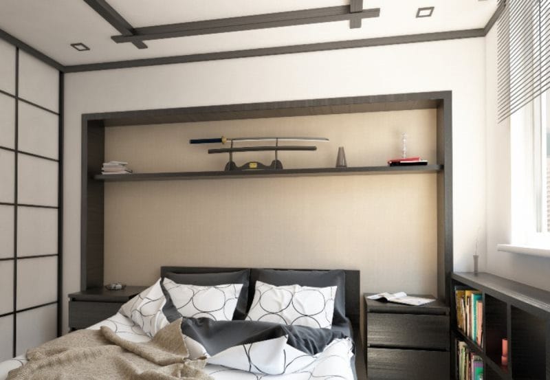 Спальня в японском стиле — фото лучших идей для оформления комфортной атмосферы релакса в спальне #19