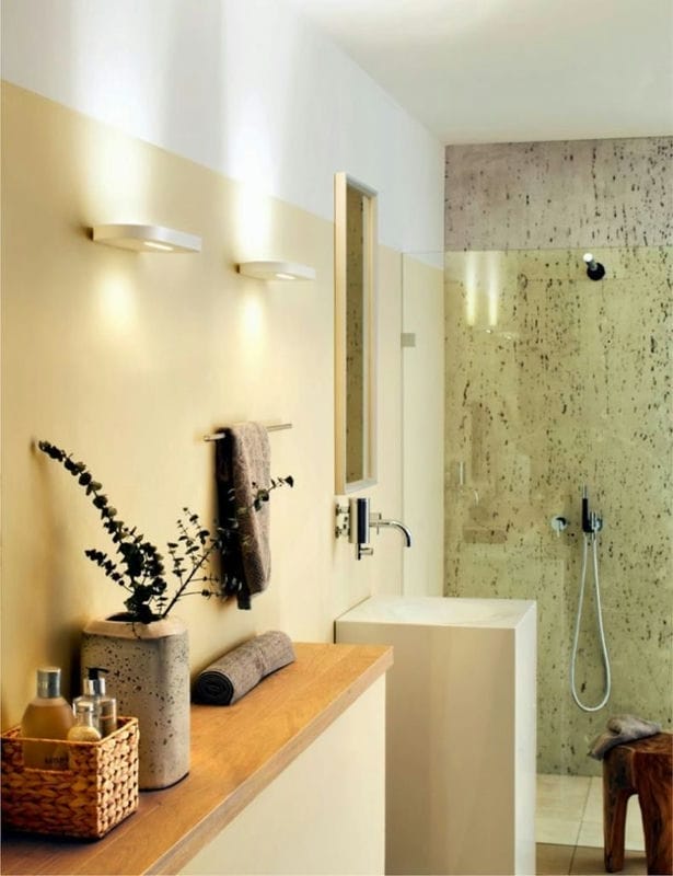 Светильники для ванной комнаты — фото модных тенденций яркого освещения в ванной #39