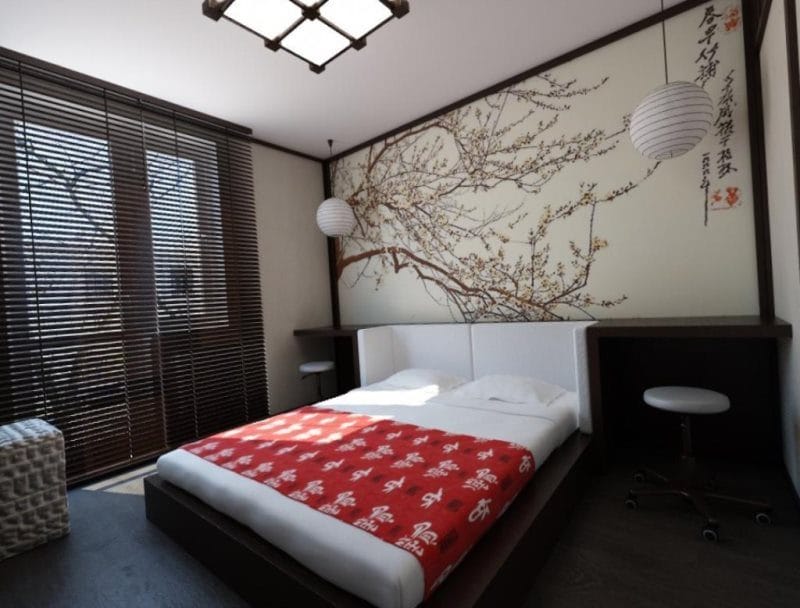 Спальня в японском стиле — фото лучших идей для оформления комфортной атмосферы релакса в спальне #9
