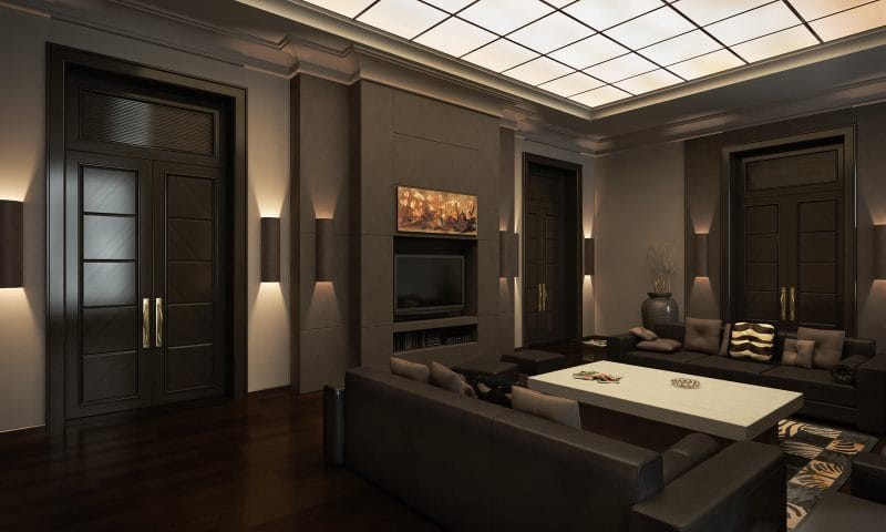 Большая гостиная — 100 фото идей как оформить красивый дизайн просторной гостиной #6
