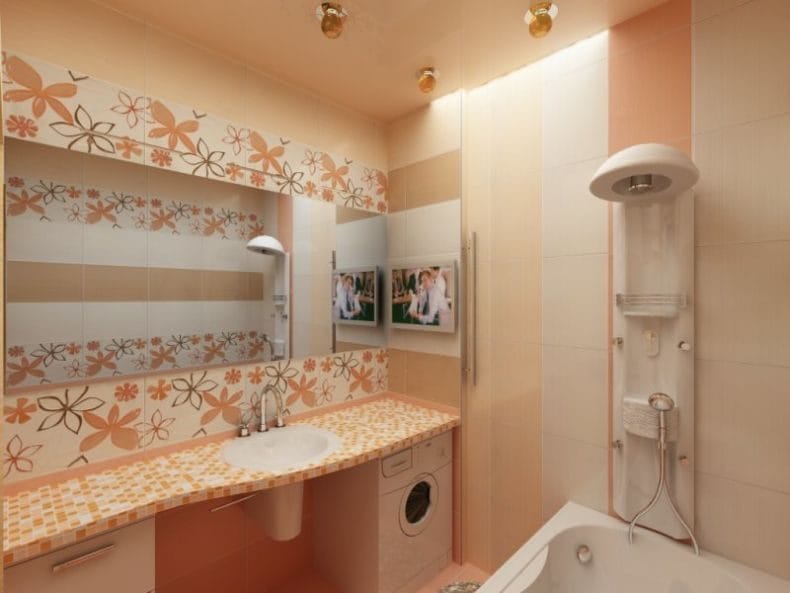 Маленькая ванная комната — фото лучших идей визуального увеличения ванной #16