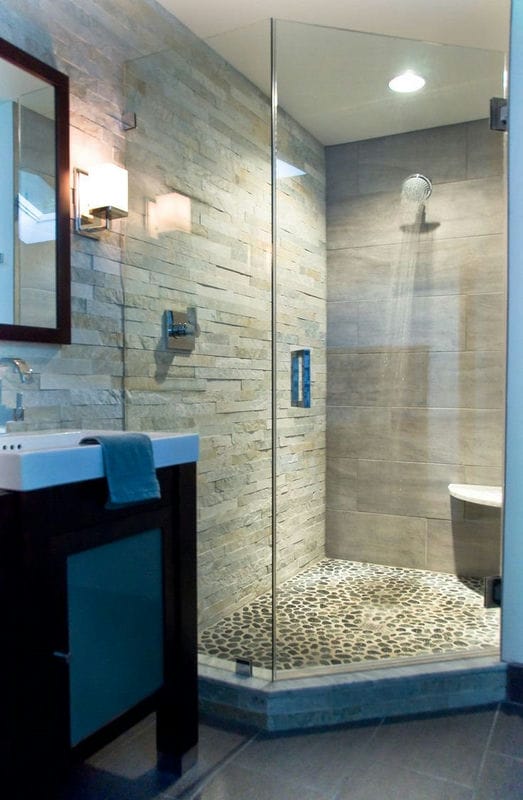 Стены в ванной: ТОП-120 фото новинок идеально оформленных стен в ванной комнате #32