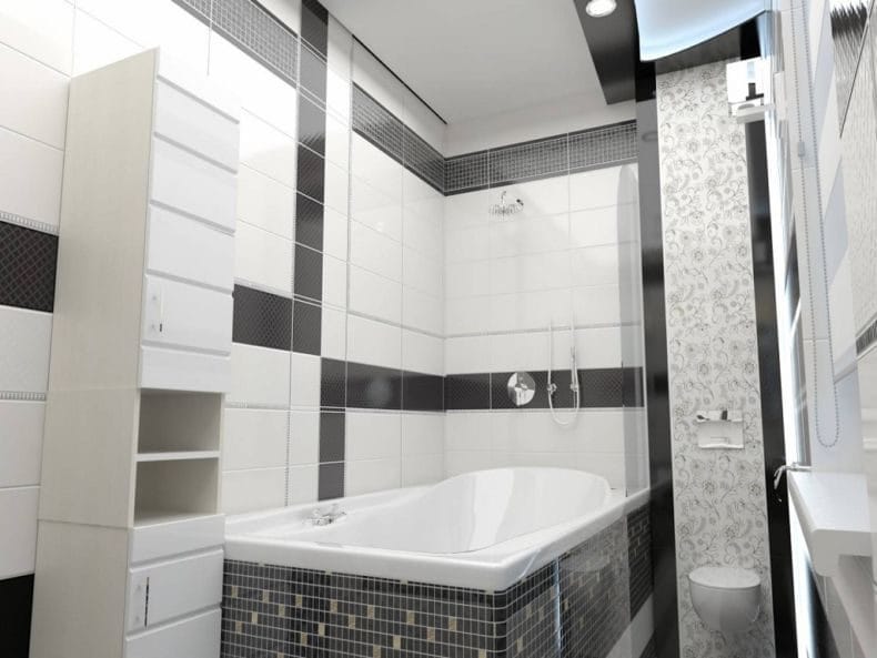 Ванная комната в хрущевке — фото лучших идей грамотного оформления интерьера ванной #65