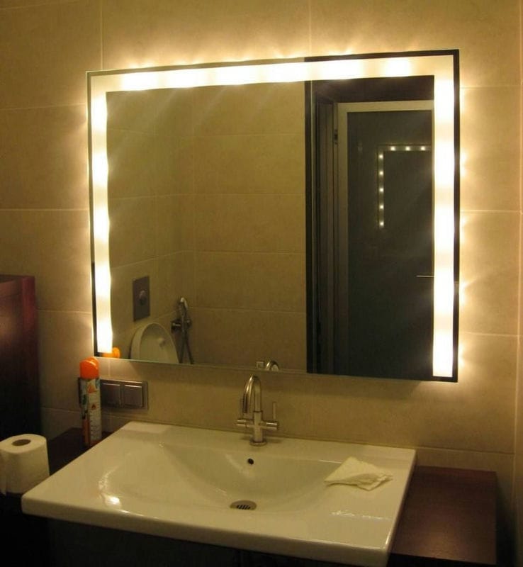 Светильники для ванной комнаты — фото модных тенденций яркого освещения в ванной #45