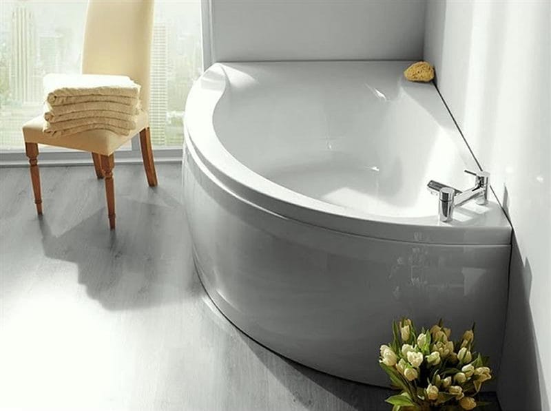 Угловая ванная: фото обзор, преимущества, виды и характеристики #15