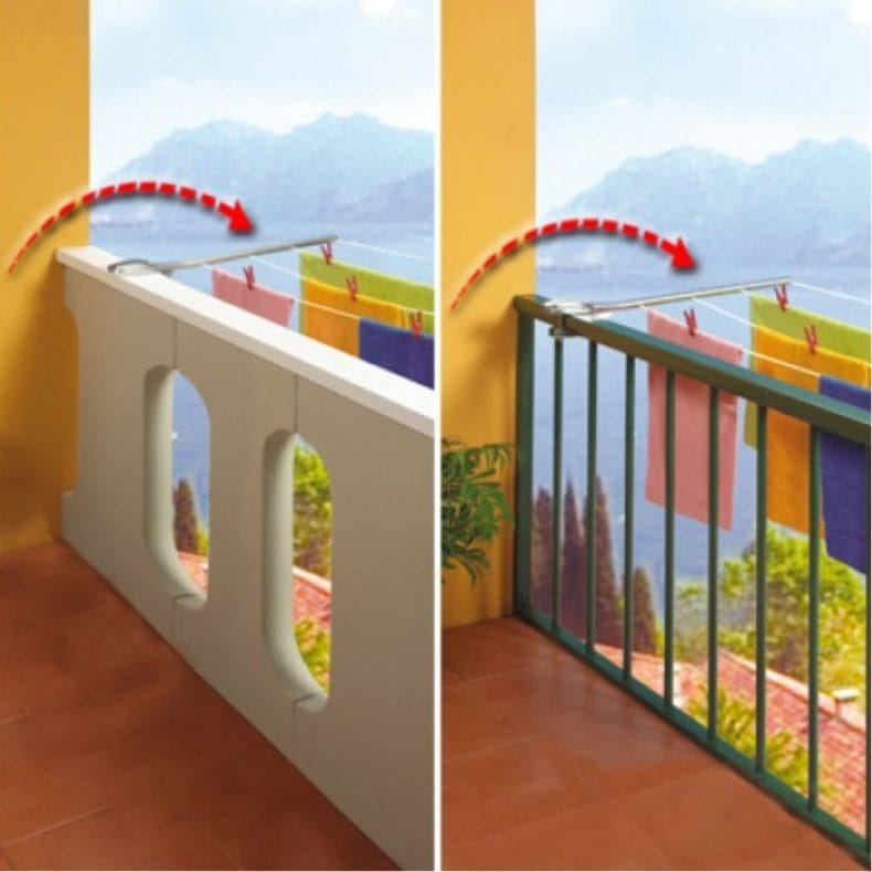 Сушилка на балкон — фото обзор популярных вариантов (57 идей) #52