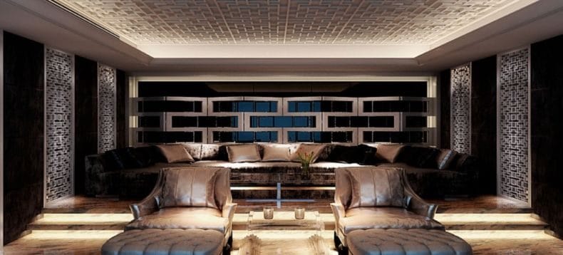 Потолок в гостиной — фото современных вариантов отделки потолка в гостиной (65 идей) #59