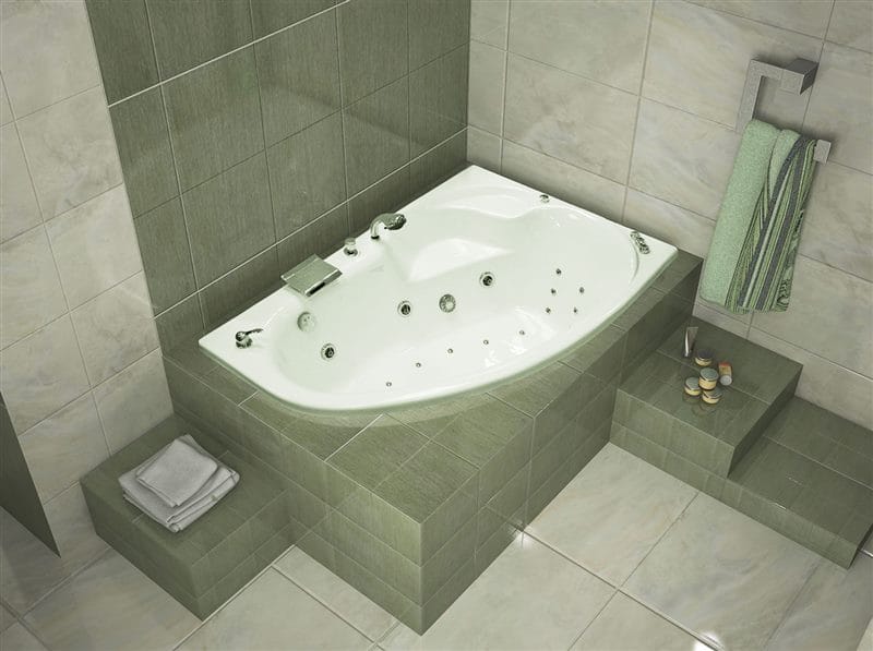 Угловая ванная: фото обзор, преимущества, виды и характеристики #57