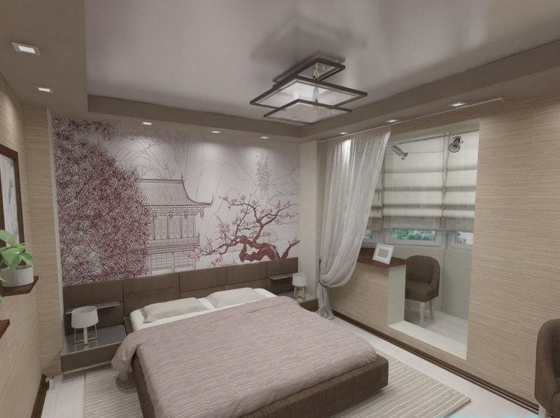 Спальня в японском стиле — фото лучших идей для оформления комфортной атмосферы релакса в спальне #30