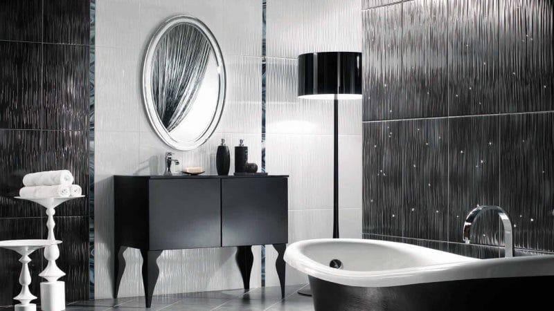 Черная ванная — фото как оформить стильный дизайн темного цвета для ванной комнтаы #8