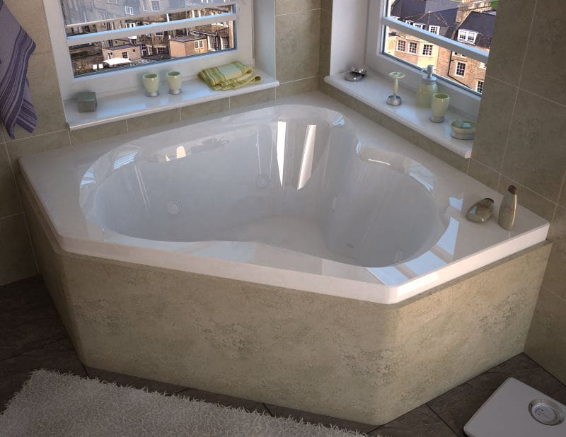 Угловая ванная: фото обзор, преимущества, виды и характеристики #41