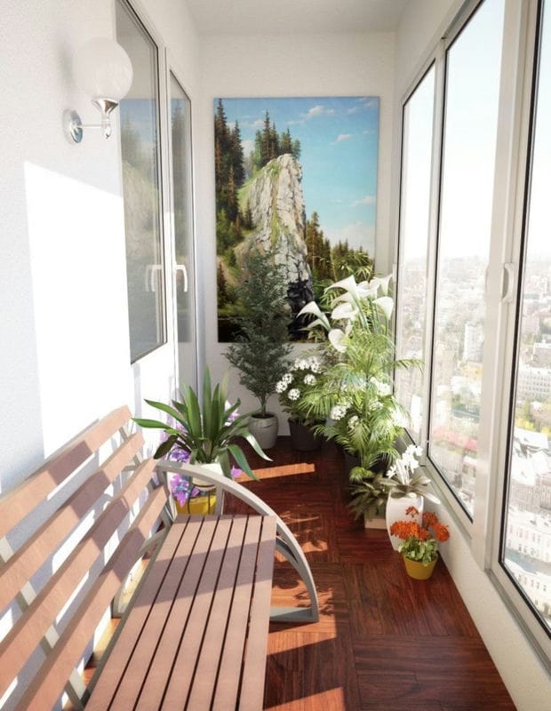 Дизайн балкона — 120 фото идей как оформить интерьер балкона #49