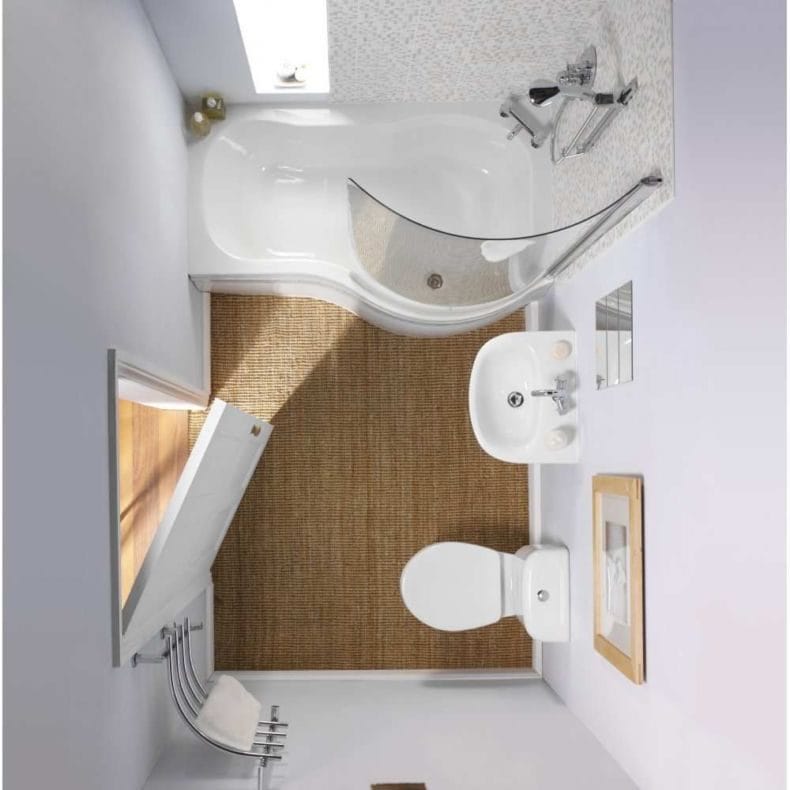 Ванная комната в хрущевке — фото лучших идей грамотного оформления интерьера ванной #52