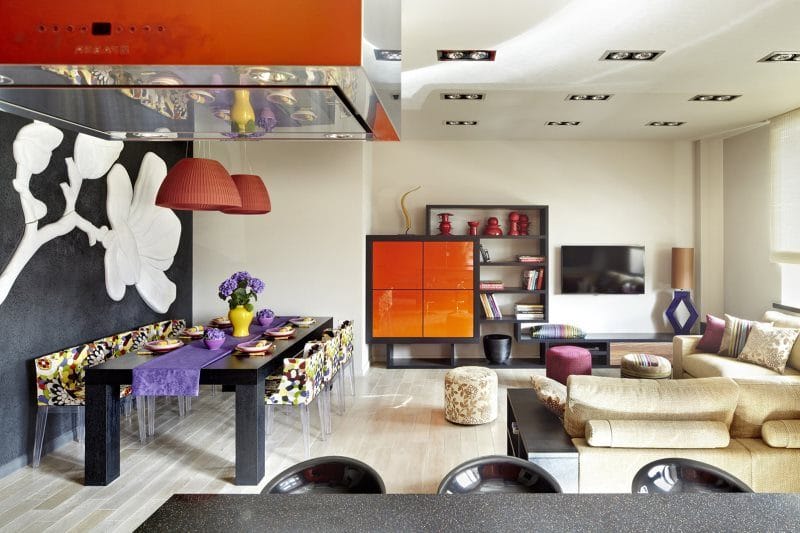 Большая гостиная — 100 фото идей как оформить красивый дизайн просторной гостиной #18