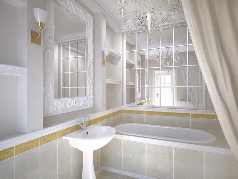 Маленькая ванная комната — фото лучших идей визуального увеличения ванной #33