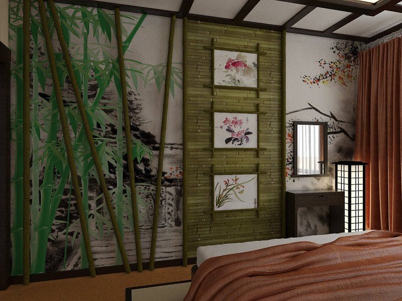 Спальня в японском стиле — фото лучших идей для оформления комфортной атмосферы релакса в спальне #38