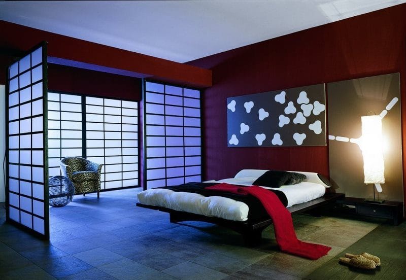 Спальня в японском стиле — фото лучших идей для оформления комфортной атмосферы релакса в спальне #41
