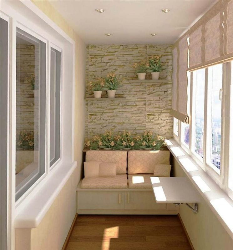 Маленький балкон — 50 фото идей безупречного оформления интерьера #27