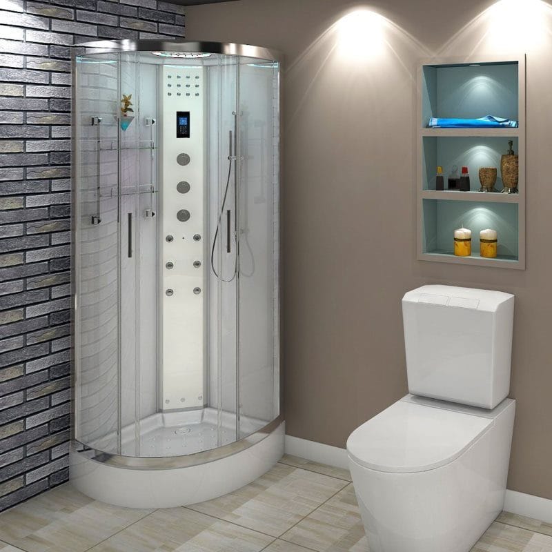 Душевые кабины — 150 фото новинок в интерьере ванной комнаты #8