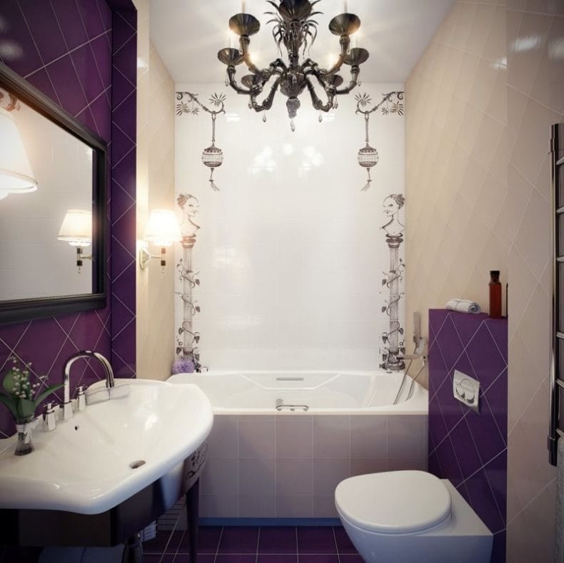 Маленькая ванная комната — фото лучших идей визуального увеличения ванной #37