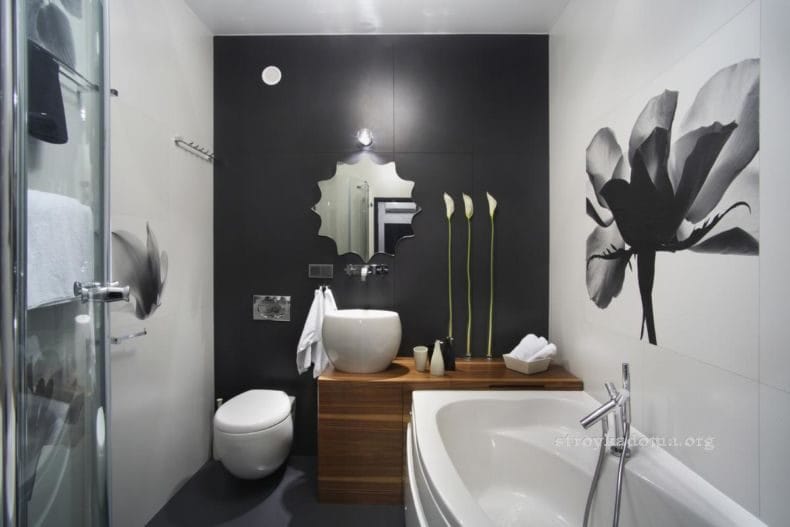 Ванная комната в хрущевке — фото лучших идей грамотного оформления интерьера ванной #64