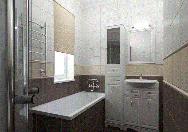 Ванная комната в хрущевке — фото лучших идей грамотного оформления интерьера ванной #18