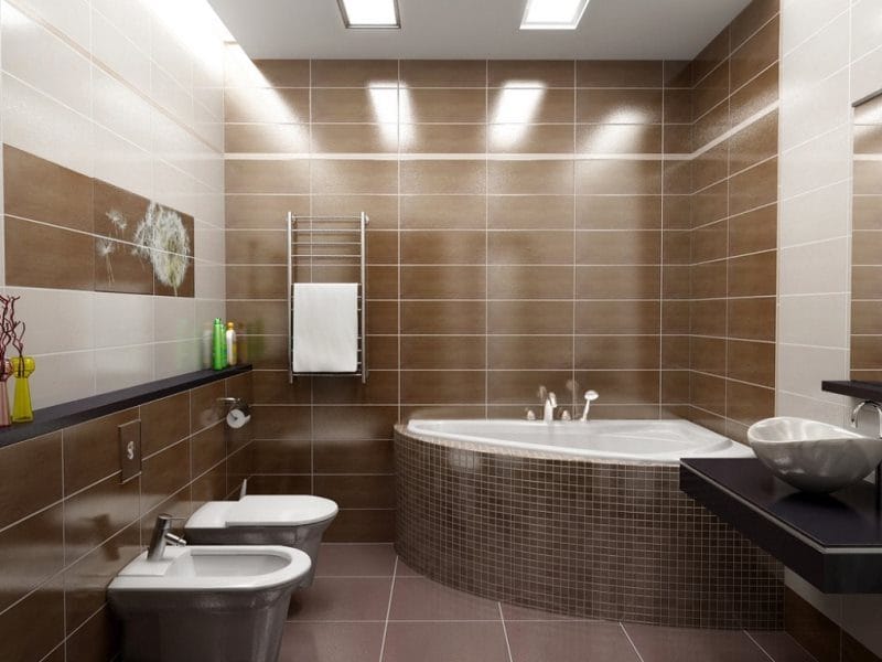 Плитка для ванной комнаты — современные новинки и фото идей для интерьера #31
