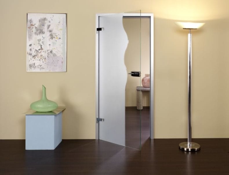 Двери для ванной — фото обзор, виды, характеристики, идеи правильно сочетания в интерьере #19