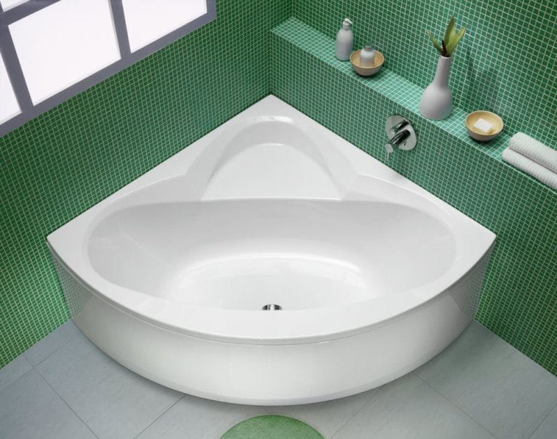 Угловая ванная: фото обзор, преимущества, виды и характеристики #11