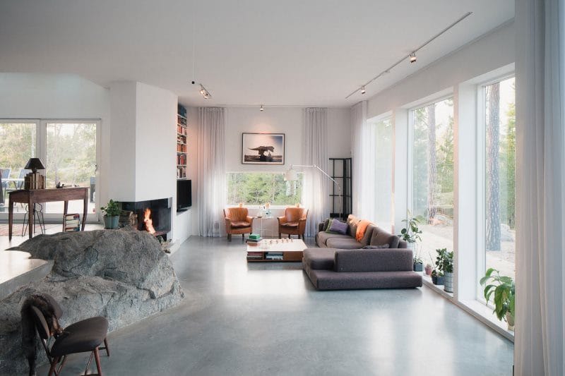 Большая гостиная — 100 фото идей как оформить красивый дизайн просторной гостиной #63