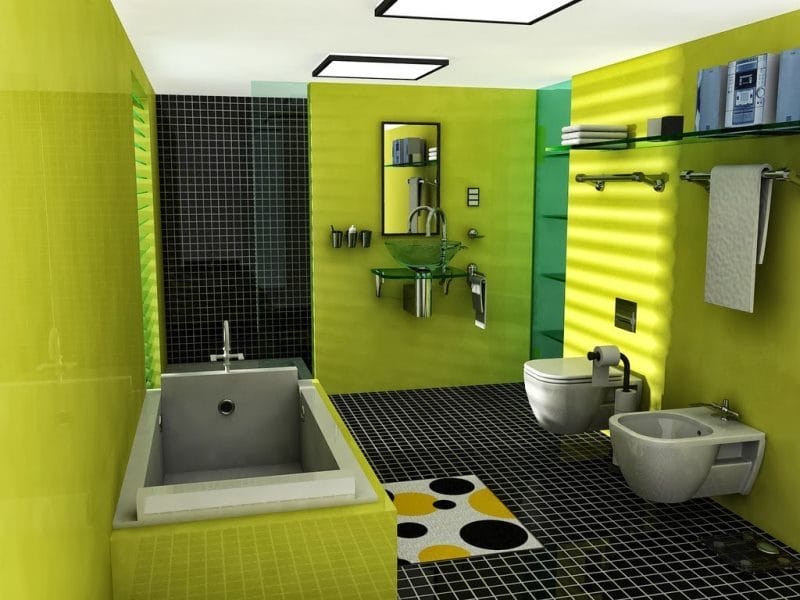 Цвет ванной комнаты — фото идеи и советы экспертов при выборе цвета для ванной комнаты #41