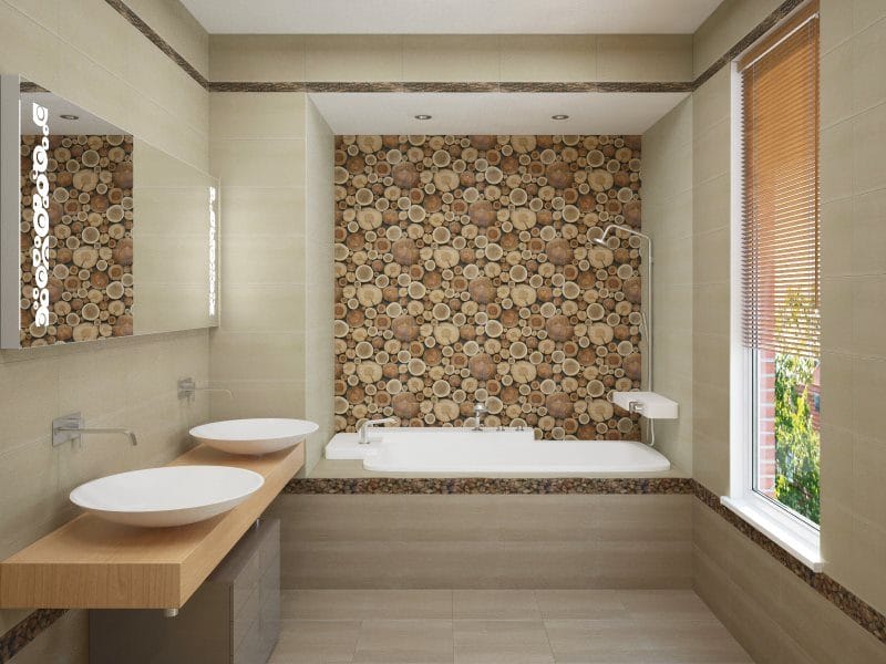 Плитка для ванной комнаты — современные новинки и фото идей для интерьера #34