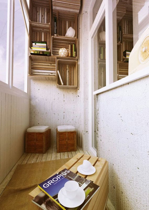 Маленький балкон — 50 фото идей безупречного оформления интерьера #11