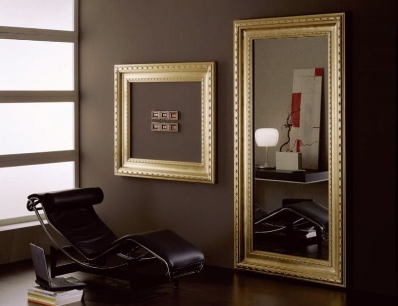 Зеркало в интерьере — фото красиво оформленного дизайна с зеркалом #20