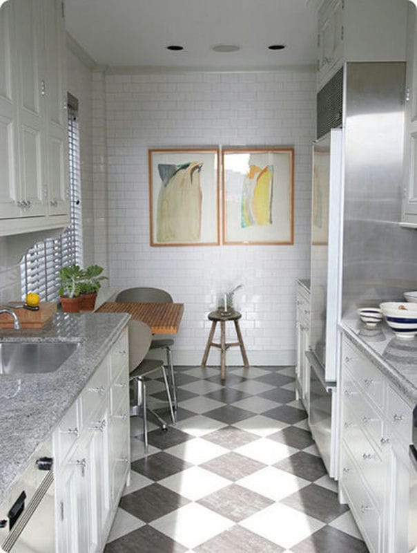 Дизайн узкой кухни — обзор лучших дизайнерских решений для узкой кухни (88 фото) #58