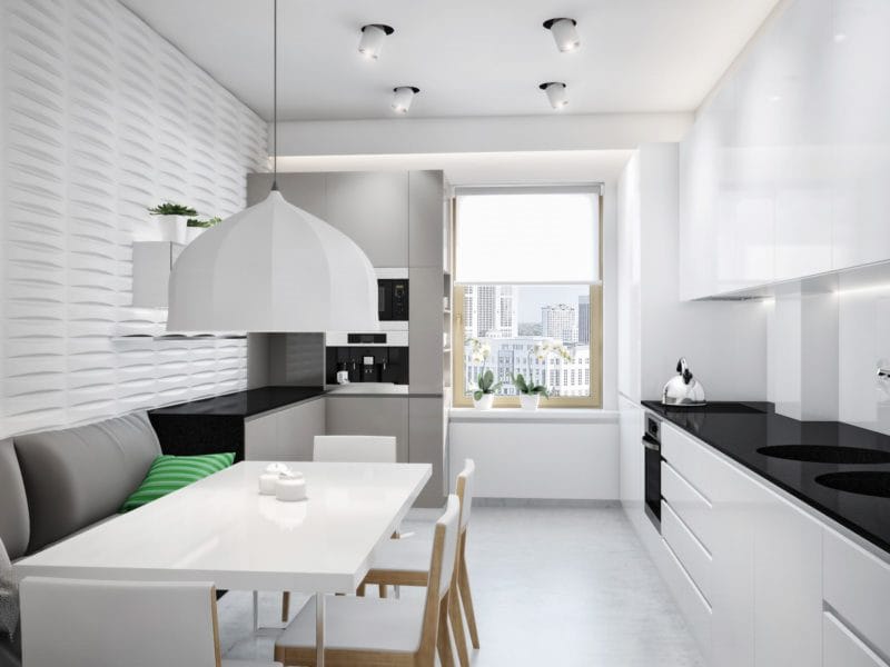 Дизайн узкой кухни — обзор лучших дизайнерских решений для узкой кухни (88 фото) #4