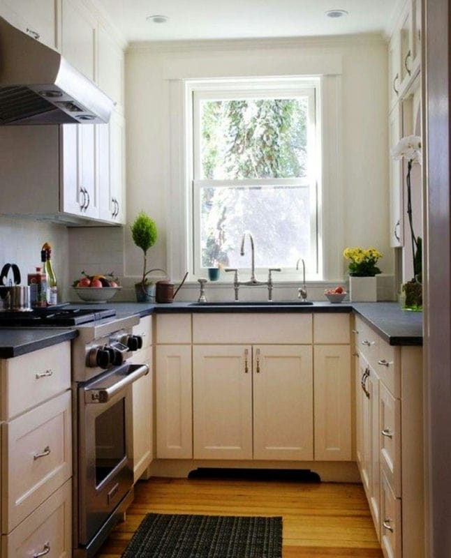 Дизайн узкой кухни — обзор лучших дизайнерских решений для узкой кухни (88 фото) #16