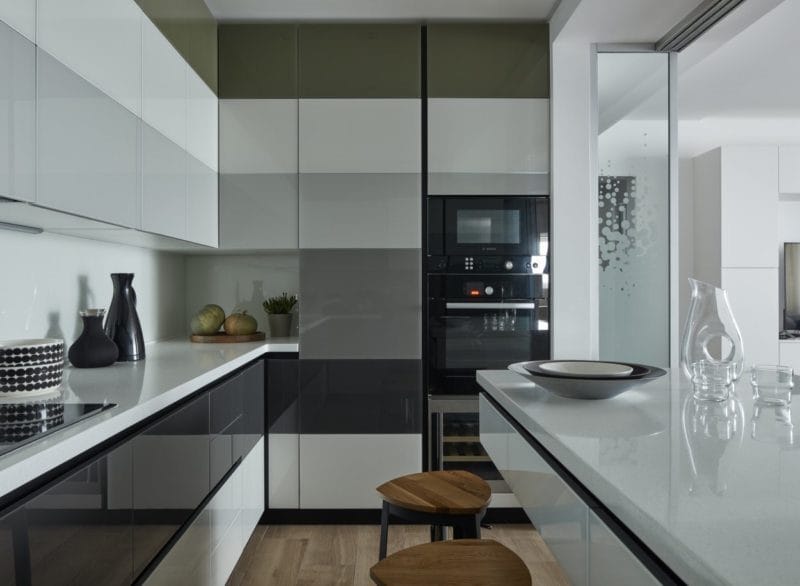 Дизайн узкой кухни — обзор лучших дизайнерских решений для узкой кухни (88 фото) #28