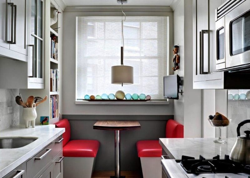 Дизайн узкой кухни — обзор лучших дизайнерских решений для узкой кухни (88 фото) #31